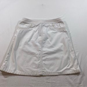 ie Relaxed Skirt Women’s 10 mini skirt Cotton canvas white back slit & zip skirt